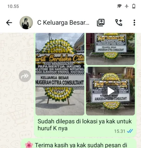Pengiriman Papan Bunga Duka Sindangsari Bojong